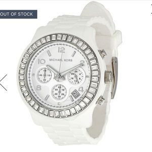 Michael Kors Glitz Rubber Band Watch